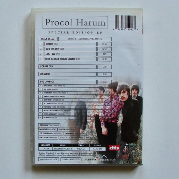 Procol Harum Special Edition EP DVD TV Appearances DVD Jukebox Tested - Picture 2 of 5